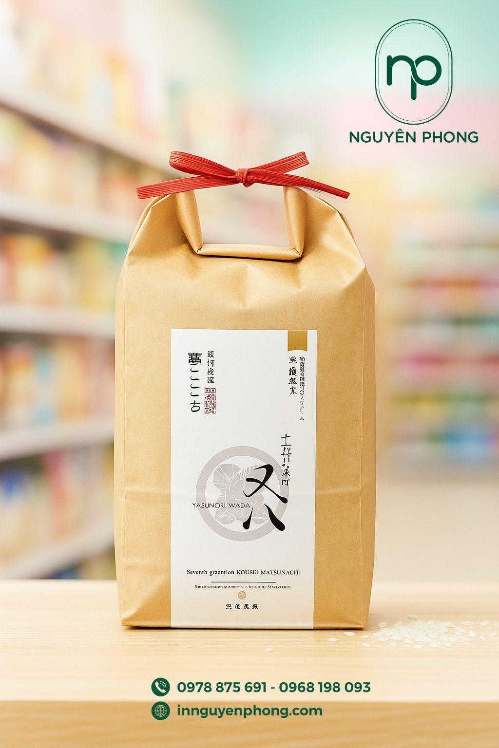 Mẫu túi kraft đựng tỏi đen thiết kế dạng quai cầm